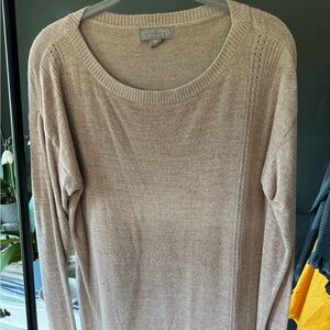 Barefoot Dreams Soft Taupe Crew Neck Sweater